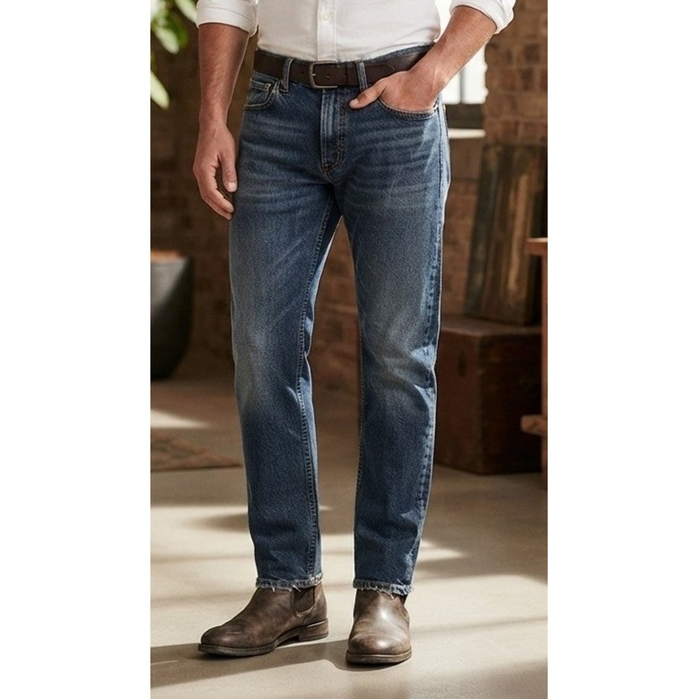 Levi's 505 Regular Fit Denim Jeans Men's 31x30 Med Wash Blue Straight Leg Cotton